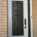 Closeup on new door